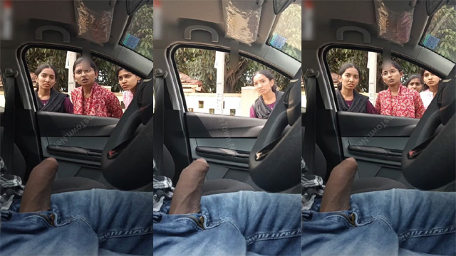 Daring Guy Flash Dick – College Girls Inside Car Viral Porn