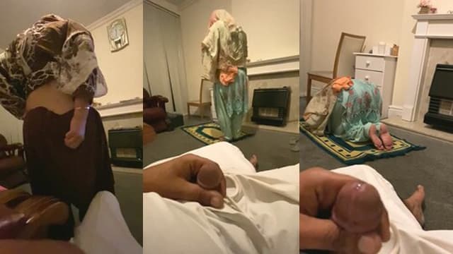 Muslim Hot Wife Doing Namaz While Husband Jerking Free